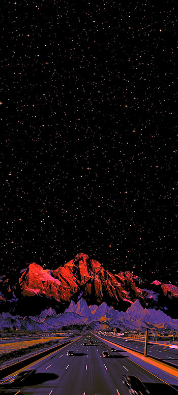 aesthetic blacks, sky, black, stars HD phone wallpaper