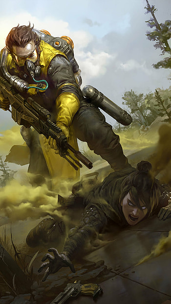 Apex Legends, Bloodhound character, Intense gameplay, Jagged landscapes HD phone wallpaper
