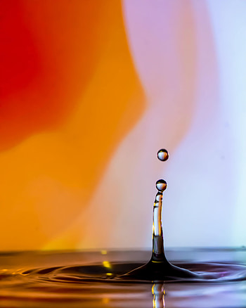 Water, Macro, Spray, Splash, Drop, Gradient HD phone wallpaper