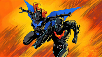 Batman Beyond With Lady Batgirl, batman-beyond, batgirl, superheroes, artwork, digital-art HD wallpaper