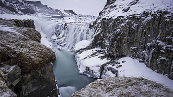 Gullfoss Waterfall, Waterfall in Iceland, Enchanting beauty, Nature HD wallpaper