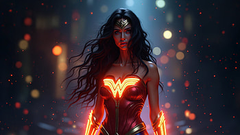 Wonder Woman Fearless Look, wonder-woman, superheroes, artwork, art, digital-art, ai, deviantart HD wallpaper