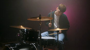 Young man playing, Drums performance, Music video, Percussion instrument HD wallpaper
