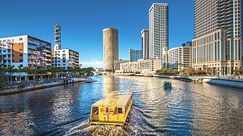 Water taxis, Tampa, Florida, Marriott Bonvoy International HD wallpaper