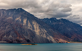 Nature, Sky, Mountains, Sea, Vertex, Top HD wallpaper