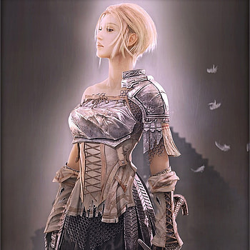 Blonde Warrior, blonde, girl, beauty, anime, fantasy, cg, pretty, warrior, female HD wallpaper