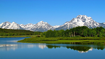 Mountains snow, Mountains, Forest, Snow, Water, Lake, Reflection HD wallpaper