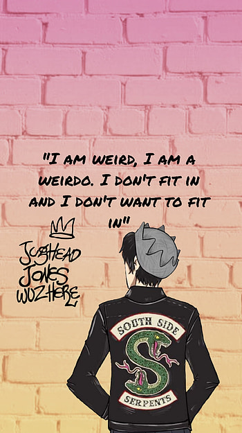 I am weird, riverdale, jughead jones, riverdale jughead, south side serpants, netflix riverdale, creep, jughead, netflix, wierdo, graffiti, tag, graffitti HD phone wallpaper
