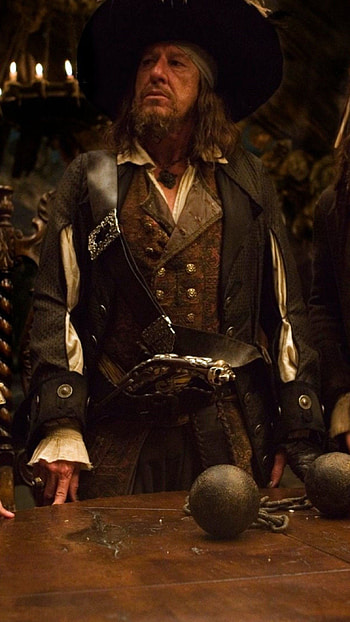Barbossa, Pirate commander, Caribbean adventure HD phone wallpaper