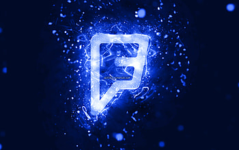 Foursquare dark blue logo, , dark blue neon lights, creative, dark blue abstract background, Foursquare logo, social network, Foursquare HD wallpaper