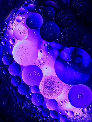 Violet, Bubbles, Macro, Dark, Circles, Form, Purple HD phone wallpaper