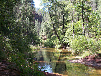 Lil Lazy River, river, sedona, arizona, calm HD wallpaper