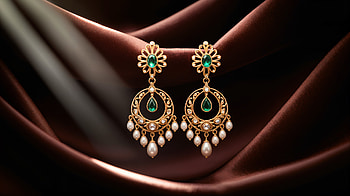 Elegant Earrings Ultra Showcase, earrings, jewelry, gold, pearl, gemstone HD wallpaper