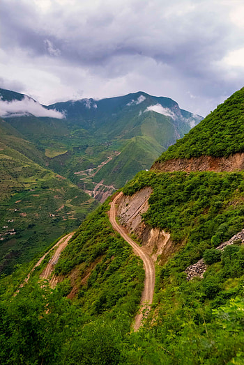 Nature, View From Above, Mountain, Road, Slope HD phone wallpaper