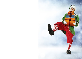 Elf, craciun, man, christmas, green, card, funny, gift HD wallpaper