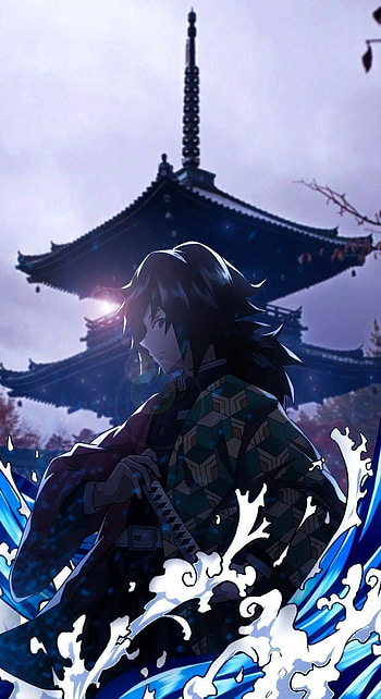 Anime, pagoda, sky HD phone wallpaper