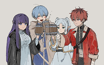 Anime : Cheers to Friendship in Frieren: Beyond Journey's End, Anime, Frieren: Beyond Journey's End HD wallpaper