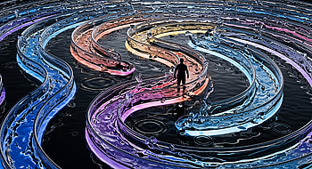 — Liquid Glass Labyrinth, Abstract, Water, Surreal HD wallpaper