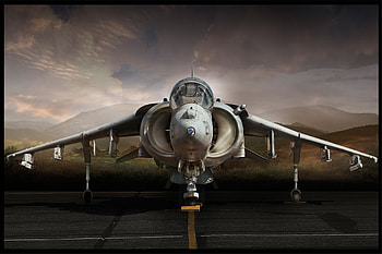AV-8 Harrier Fighter, fighter, plane, military, jump jet, graph HD wallpaper
