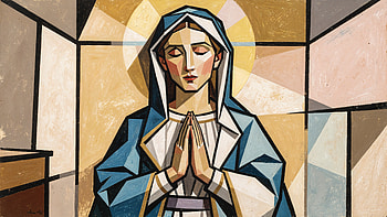 Prayers in Light — Virgin Mary, Stained Glass HD wallpaper
