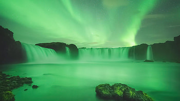 Gooafoss Iceland Waterfall , waterfall, iceland, nature HD wallpaper