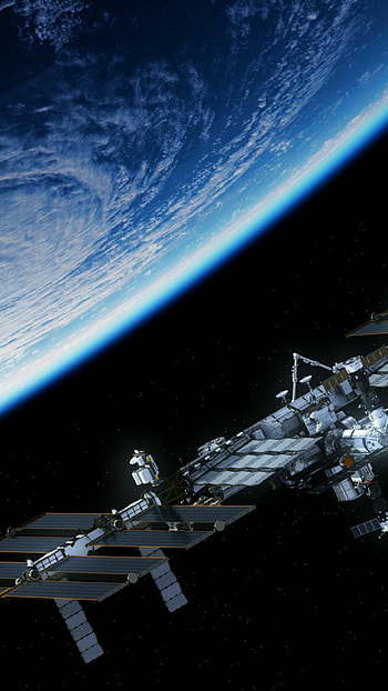 International Space Station, Space exploration, Astronauts' home, Celestial marvel HD phone wallpaper