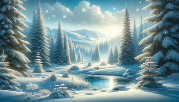 Enchanting Winter Wonderland, winter scene, winter, snowy landscape, mountain HD wallpaper