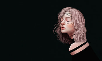 Fantasy Girl Oled , fantasy, artist, artwork, digital-art, oled, dark, black HD wallpaper