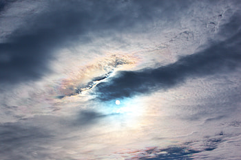 Nature, Sky, Clouds, Moon, Evening HD wallpaper
