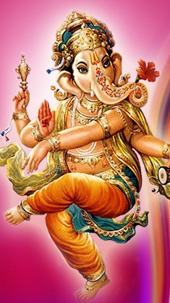 Ganesh God , Pink Background HD phone wallpaper