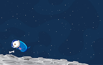 Sky, Universe, Vector, Dog, Flight, Bone, Costume HD wallpaper