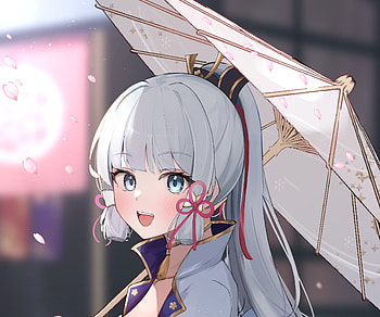 Kamisato Ayaka, Kamisato Ayaka (Genshin Impact), video game, Genshin Impact HD wallpaper
