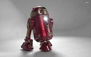 R2d2 In Iron Man Colors Movie HD wallpaper