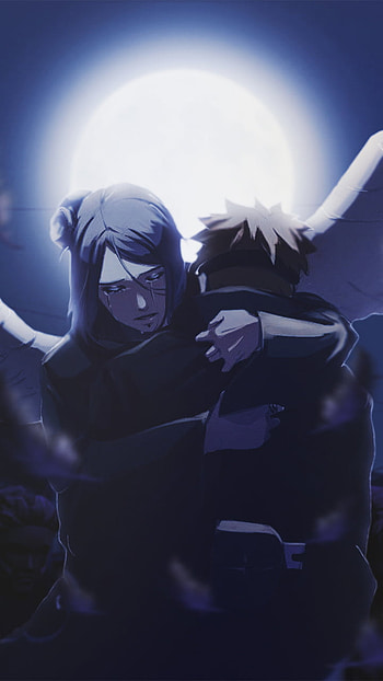 Konan and yahiko, art, akatsuki, Naruto, anime HD phone wallpaper