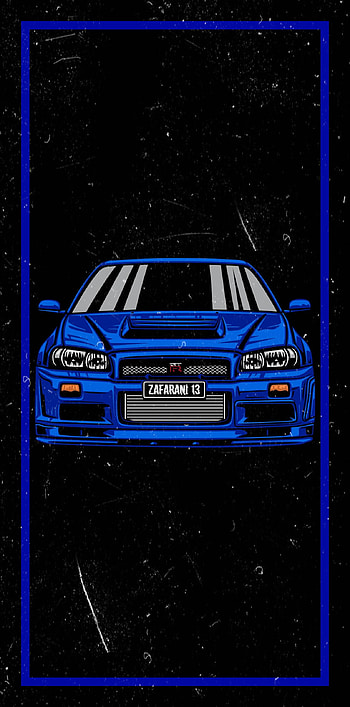 Nissan skyline, blue, car, skyline HD phone wallpaper