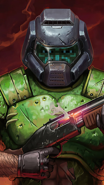 warrior, video game, Doom HD phone wallpaper