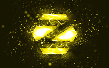 Zorin OS yellow logo, , yellow neon lights, Linux, creative, yellow abstract background, Zorin OS logo, OS, Zorin OS HD wallpaper