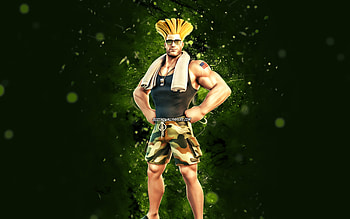 Glistening Guile, , green neon lights, Fortnite Battle Royale, Fortnite characters, Glistening Guile Skin, Fortnite, Glistening Guile Fortnite HD wallpaper