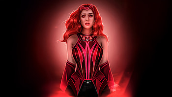 Spirit Of Scarlet Witch, scarlet-witch, superheroes, artwork, digital-art, ai, artstation HD wallpaper