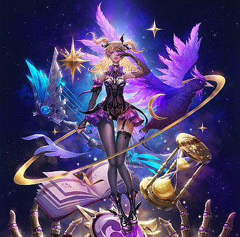 Vidion, blue, purple, art, fantasy, yellow, girl, rena illusion HD wallpaper