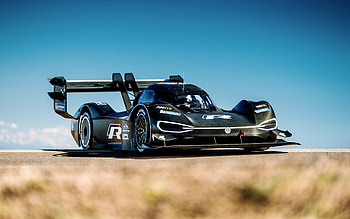 Volkswagen I.D. R Pikes Peak, supercar, black, 2018 HD wallpaper
