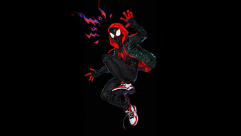 Miles Morales Spider Man Of Tomorrow, spiderman, miles-morales, superheroes, artwork, art, digital-art, ai, dark, black HD wallpaper