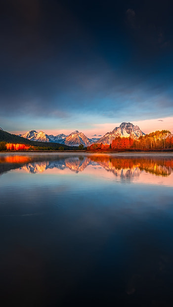 Mount Moran, , Grand Teton National Park, Wyoming sunrise HD phone wallpaper