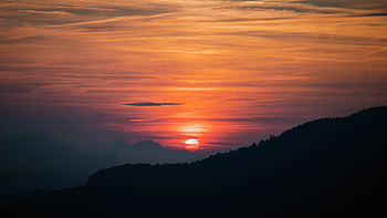 Sunset Mountains Hill , mountains, sunset, nature HD wallpaper