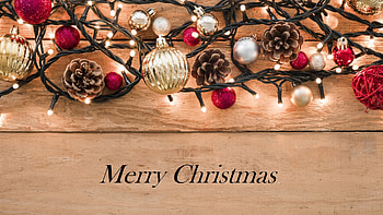 Merry Christmas Lights Golden Silver Balls Ornaments Christmas HD wallpaper