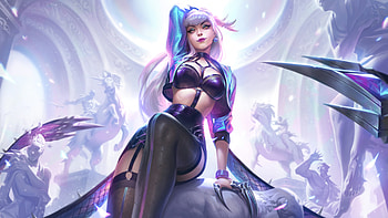 Beautiful girl, artwork of Evlynn, LOL game HD wallpaper