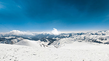 Nature, Sky, Mountains, Vertex, Top, Snow Covered, Snowbound, Georgia HD wallpaper