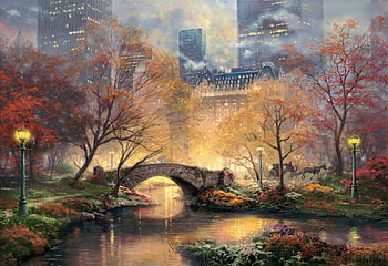 Autumn In The Park, autumn, water, city, park HD wallpaper