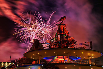 Fireworks, night, celebration, light HD wallpaper