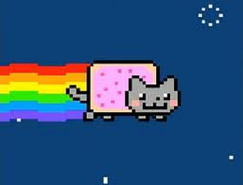 The Nyan Cat, nyan, nyan cat, cat, cheese, ferb, star, rainbow, space, poptart HD wallpaper